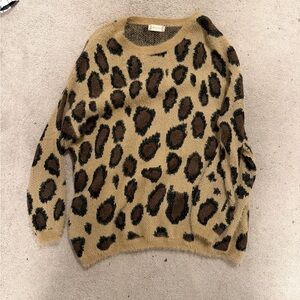 Altard State Leopard Print Sweater - Brown and Black